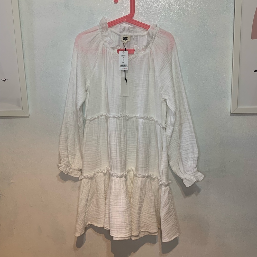 EverAfter Kids Solid White Dress